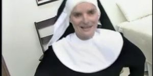Noughty face sitting nun