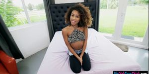 Sexy ebony Kendall pounded by huge dick in many positio