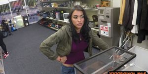 Busty woman gets drilled by pawn dude at the pawnshop