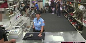 Slutty latina police woman gets fucked