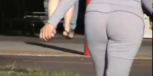 Candid Ass in spandex and Yoga pants 4