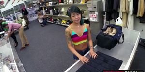 A petite Asian babe gives a simple massage with a fuck
