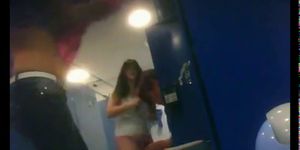 Naked next door girls spied in locker room