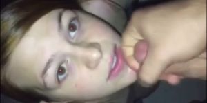 Slutty teen dicksucking & facial