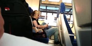 Flashing yng german girl in a train (A. Train)