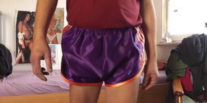 purpur shorts und funboy string