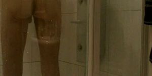 SPYCAM - Male fingering ass in the shower (hidden cam)