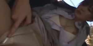 Publicsex asian pussy toyed on the bus