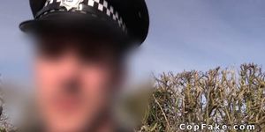 Blonde fucks fake policeman to avoid penalty