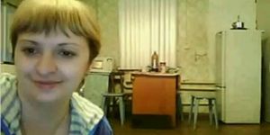 Russian Housewife Does A Striptease