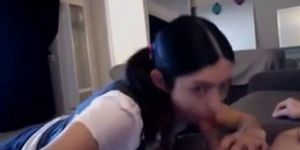 Teen Head 67 Slut with Pigtails giving a good Mouthfuck