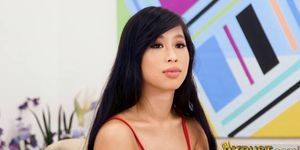 Audition with a natural busty open minded Chinese teen