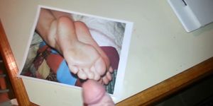 cumming on a fellow members wife's feet !!