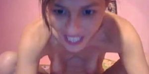 ugly Romanian bitch fuck on webcam