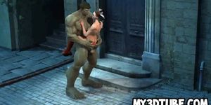 3D Harely Quinn getting fucked hard by The Hulk