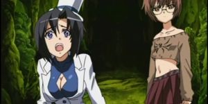 Caught anime gets squeezed her tits by tentacles