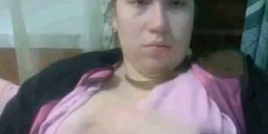 angry girl flashes her tits