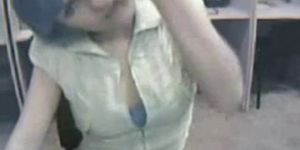 Cute young Teen gets naked and plays on Public Webcam