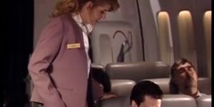 Flight attendant gets jet logs hardcore sex in plane to