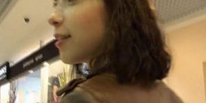 Sausage hungry exquisite teen lady gets a big one