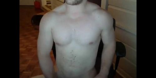 Cute Muscled Stud Jerks Off  Cums for Me on Cam