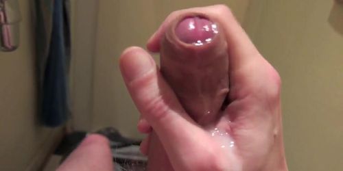 Four uncut foreskin cumshots compilation