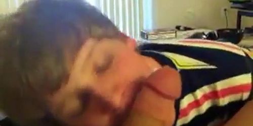 Giving NOT His bro a Blowjob and Swallowing