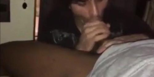 Getting fat dick sucked