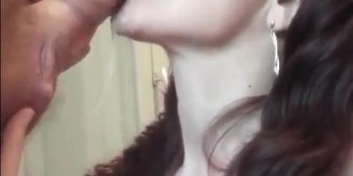 Nice milf swallows cum