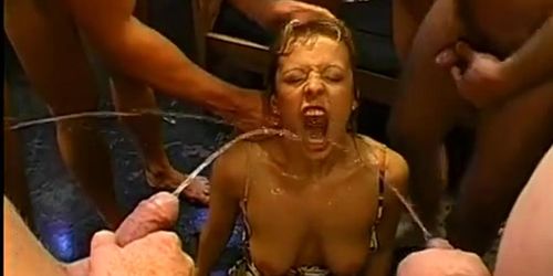 Cumshots on babes pretty face