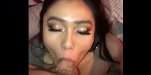 Gorgeous Asian GF Blowjob  Cumshot