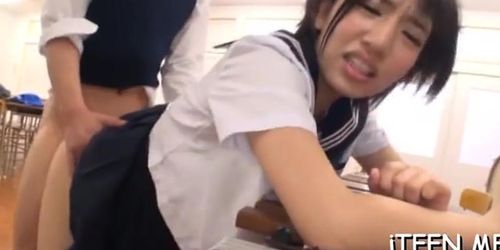 Raunchy japanese girlie fucked hard