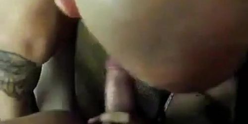 Hot Asian CD and a guy suck cock