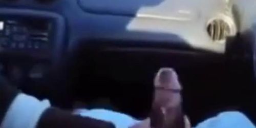 BBC gets a handjob in the car