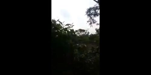 Str8 Spanish jerk in public forest