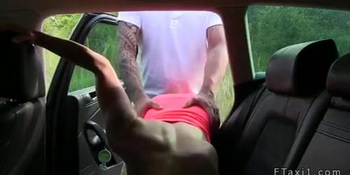 Hot amateur fucked on backseat