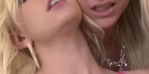 Three Blonde Lesbians Fuck In Kitchen