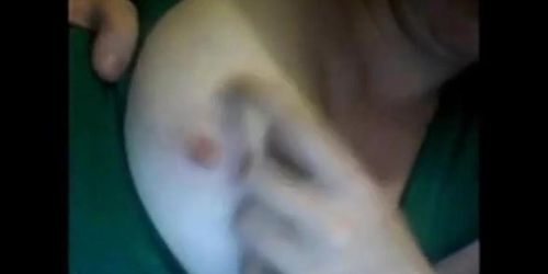 UK girl quick boob flash on webcam