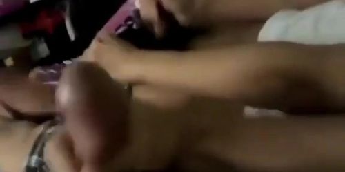 Twink cousins stroking together in bed and cumming