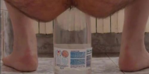 extreme ass insertion with 2 plastic bottles
