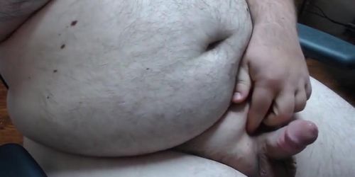 fat chub bear stroking dick