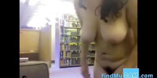 nerd getting naked in library