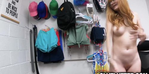 Pervert officer makes this shoplifter ride him on top