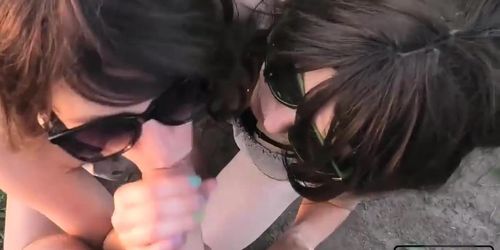 Outdoor cumshot compilation blowjob cumshot on tongue