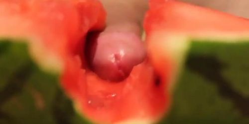 fruit fuck and self swallow - the best comes after cumming