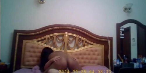 Thai girl big tits riding and doggy