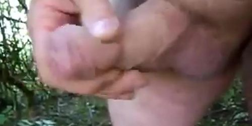 Outdoor Foreskin Wanking and Cumming