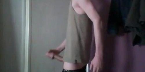 skinny twink masterbates with sex toy