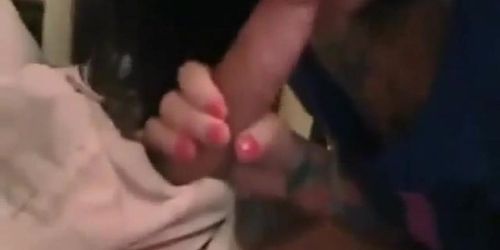 Cute Tattooed Chick Blowjob