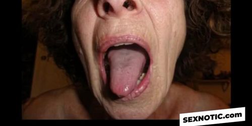 Granny Passion mouth open